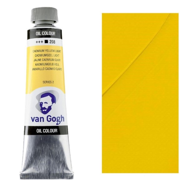 رنگ روغن ون گوگ CADMIUM YELLOW LIGHT حجم 40 میل کد 208 سری 2