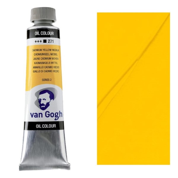 رنگ روغن ون گوگ CADMIUM YELLOW MEDIUM حجم 40 میل کد 271 سری 2