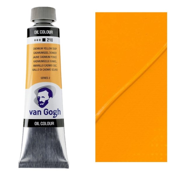 رنگ روغن ون گوگ CADMIUM YELLOW DEEP حجم 40 میل کد 210 سری 2