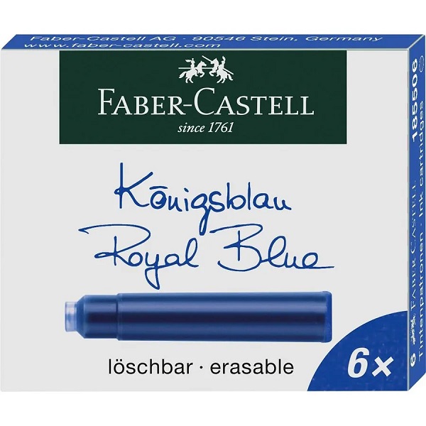 کارتریج خودنویس فابرکاستل رنگ ROYAL BLUE بسته 6 عددی