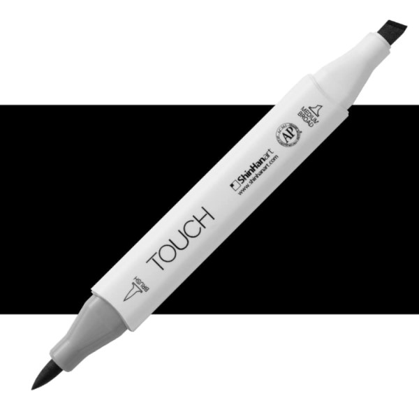 ماژیک راندو براش دو سر TOUCH شین هان کد 120 رنگ BLACK