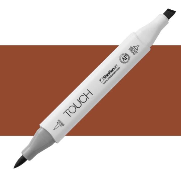 ماژیک راندو براش دو سر TOUCH شین هان کد BR93 رنگ BURNT ORANGE