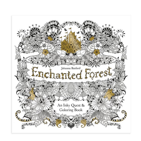 دفتر رنگ آمیزی مدل Enchanted Forest